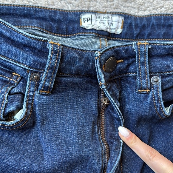 Free People High-Rise Flare Jeans | Size 28 | Dark Wash - Picture 5 of 7